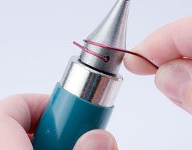Wrapping the wire around the mandrel